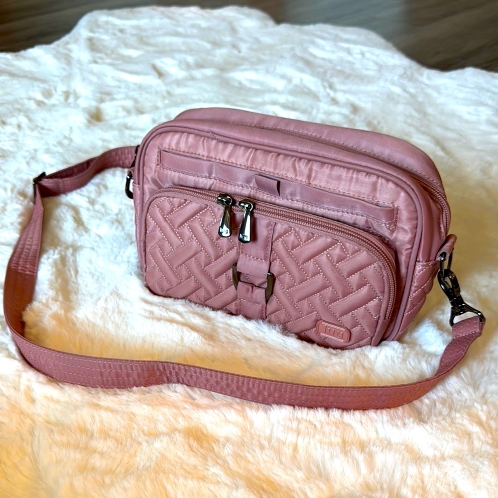 Like New! Lug Pink Quilted Crossbody Bag
